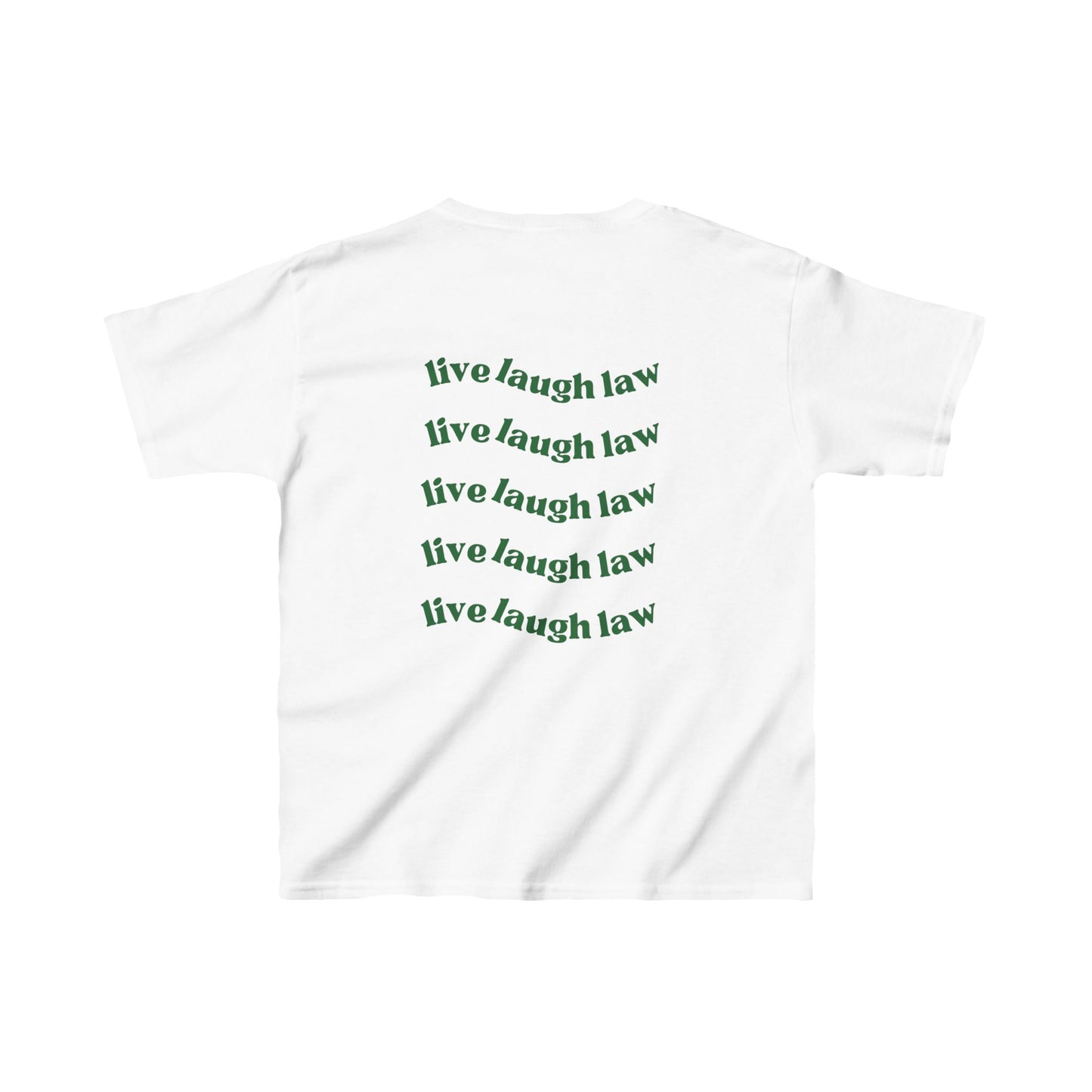 „live laugh law“ Baby-Tee grün