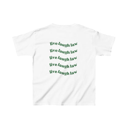 „live laugh law“ Baby-Tee grün