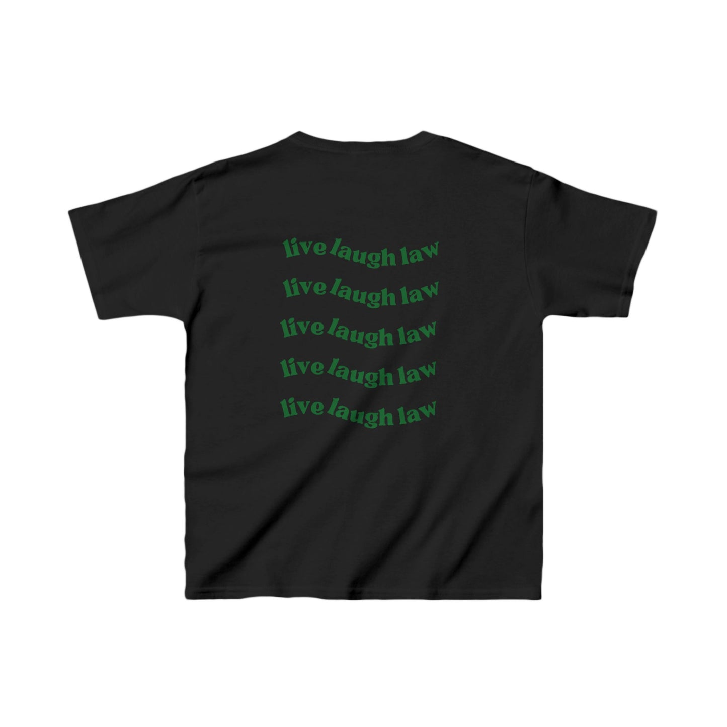 „live laugh law“ Baby-Tee grün