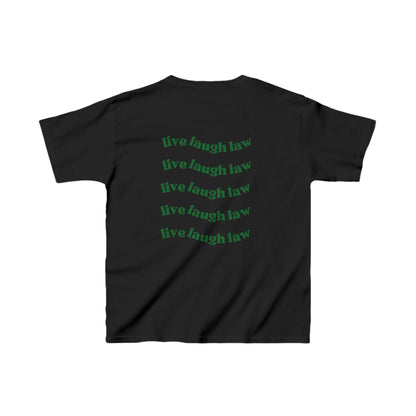 „live laugh law“ Baby-Tee grün