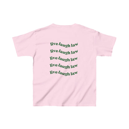 „live laugh law“ Baby-Tee grün